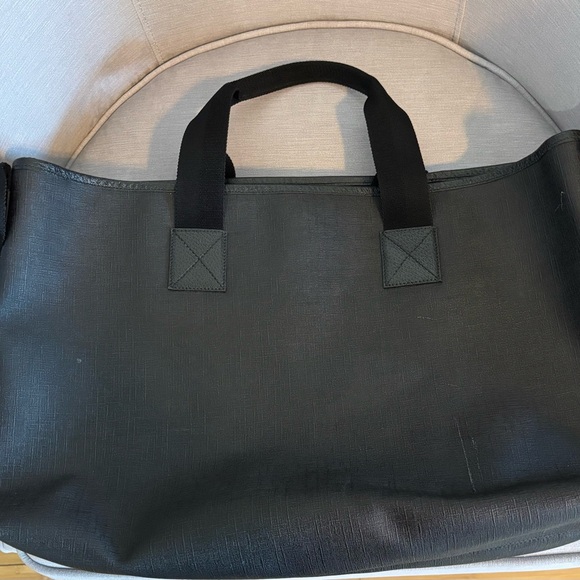 GUCCI Coated Canvas Large Trademark Logo Travel Tote Black - Picture 7 of 8